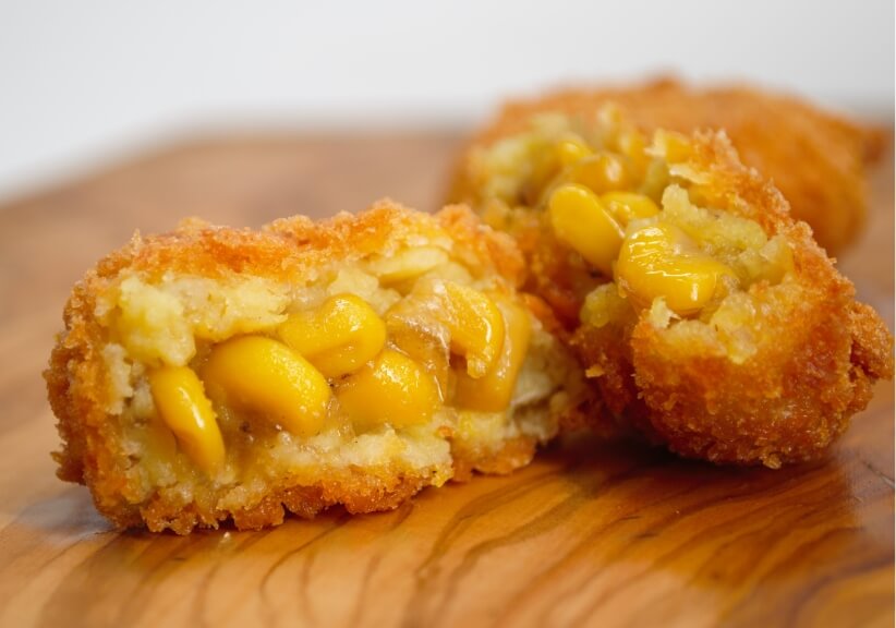 コロッケの断面の写真